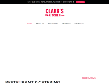 Tablet Screenshot of clarkskitchencatering.com